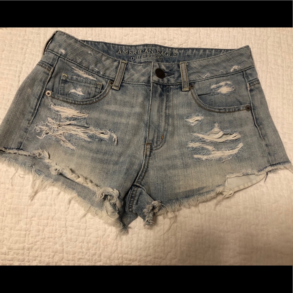 AEO Light Denim Shorts